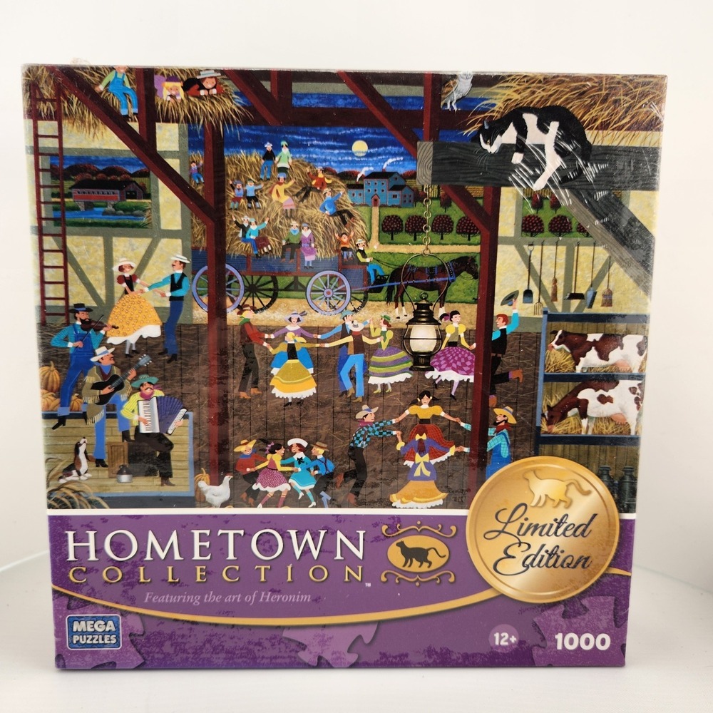 New Sealed Mega Puzzles Hometown Collection "Doe See Doe" Heronim 1000 pc